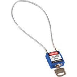 Image of Brady Compact Cable Padlock Blue 40cm KD