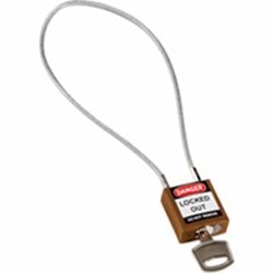 Image of Brady Compact Cable Padlock Brown 40cm KD