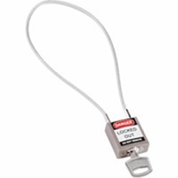 Image of Brady Compact Cable Padlock Grey 40cm KD