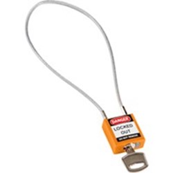 Image of Brady Compact Cable Padlock Orange 40cm KD