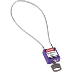 Image of Brady Compact Cable Padlock Purple 40cm KD