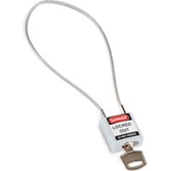Image of Brady Compact Cable Padlock White 40cm KD