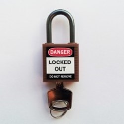 Image of Brady Compact safe padlock 25mm Sha KD Brown/6