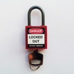 Image of Brady Compact safe padlock 25mm Sha KD Red/6