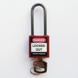 Image of Brady Compact safe padlock 50mm Sha KD Red/6