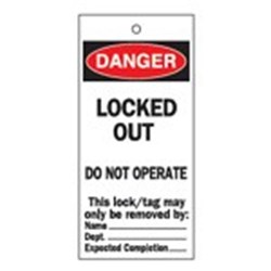 Image of Brady TAG-DANGER -LOCKED OUT-160*75