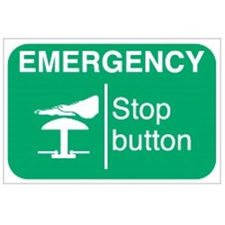 Image of Brady Lbl-EMERCENCY Stop button-100*150-B7541