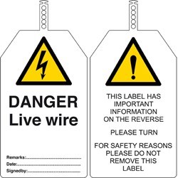 Image of Brady TAG-DANGER LIVE WIRE-145*85