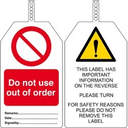 Image of Brady TAG-DO NOT USE OUT OF.. 145X85MM PVC