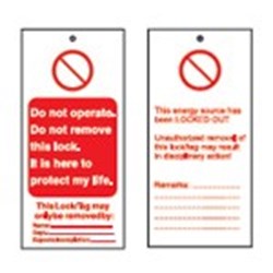 Image of Brady TAG-DO NOT OPERATE...-50*110