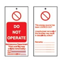 Image of Brady TAG-DO NOT OPERATE M.D.-75*160