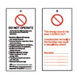 Image of Brady TAG-DO NOT OPERATE I...-50*110