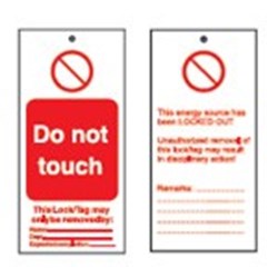 Image of Brady TAG-DO NOT TOUCH-50*110