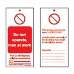 Image of Brady TAG-DN OPERATE/MEN-50*110