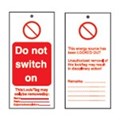 Image of Brady TAG-DO NOT SWITCH ON-50*110