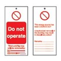 Image of Brady TAG-DO NOT OPERATE-50*110
