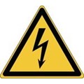 Image of 828090 - ISO Safety Sign - Warning; Electricity