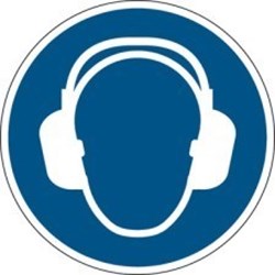Image of 818277 - ISO 7010 Sign - Wear ear protection