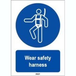 Image of 820569 - ISO 7010 Sign - Wear safety harness