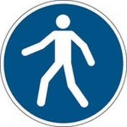 Image of 821395 - ISO Safety Sign - Use this walkway