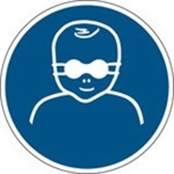 Image of 821554 - ISO Safety Sign - Infants must be protected with opaque eye protection