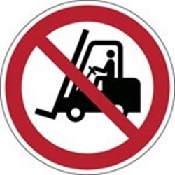 Image of 822587 - ISO Safety Sign - No access for fork lift trucks and other industrial vehicles