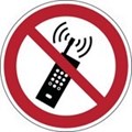 Image of 823480 - ISO Safety Sign - No activated mobile phones