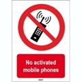Image of 823541 - ISO 7010 Sign - No activated mobile phones
