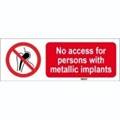 Image of 823693 - ISO 7010 Sign - No access for persons with metallic implants