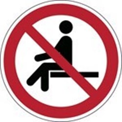 Image of 824083 - ISO Safety Sign - No sitting