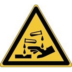 Image of 138997 - Warning; Corrosive substance - ISO 7010