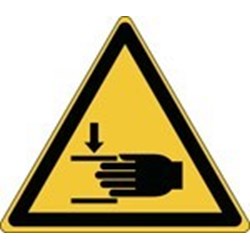 Image of 139016 - Warning; Crushing of hands - ISO 7010