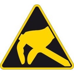 Image of 250630 - Caution Electrostatic danger - Symbol only, no text
