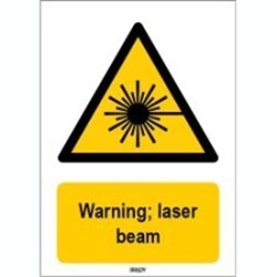 Image of 826982 - ISO 7010 Sign - Warning; laser beam