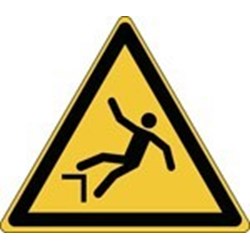 Image of 827497 - ISO Safety Sign - Warning; Drop (fall)
