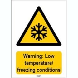 Image of 827853 - ISO 7010 Sign - Warning: Low temperature/ freezing conditions