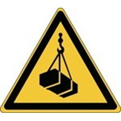 Image of 828546 - ISO Safety Sign - Warning; Overhead load