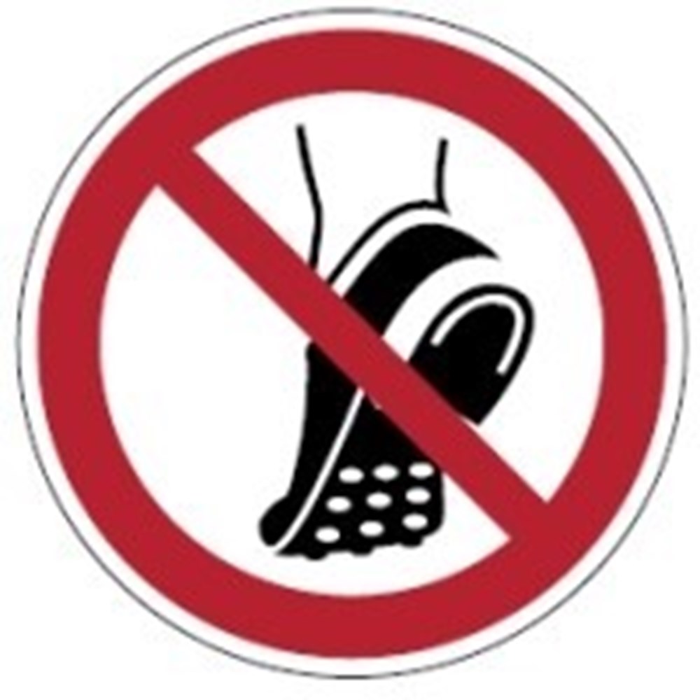 831347 - ISO 7010 signs - Do not wear metal-studded footwear ...